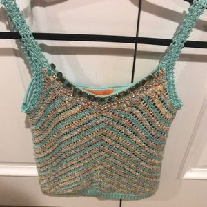 Green and Orange top by Cynthia Stefee